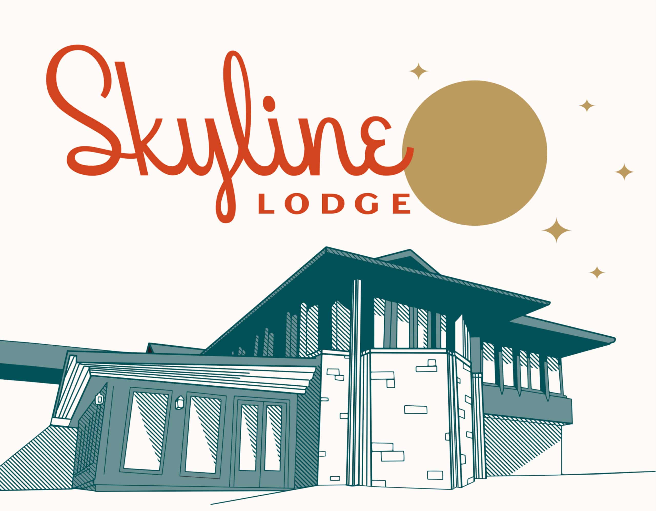 Hotel Branding: Skyline Lodge Illustration