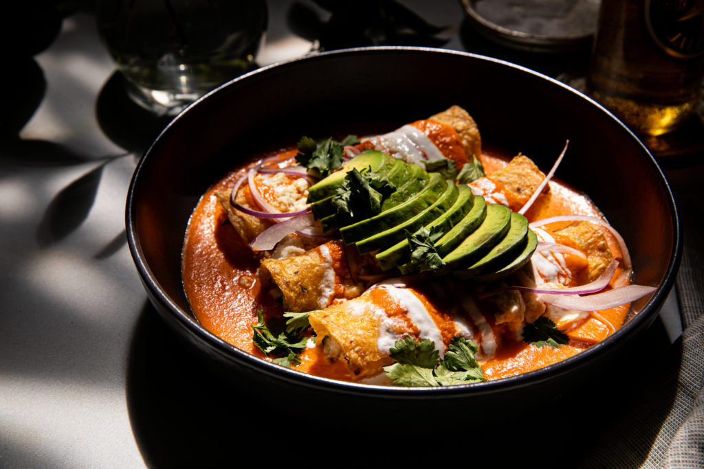 Echiladas De Calabaza at Charleston, SC's newest Mexican-inspired eatery, Maya